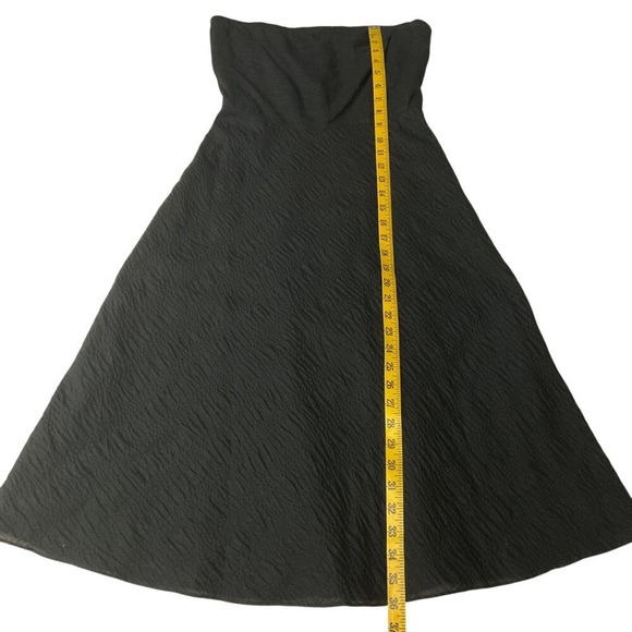 J. CREW Women's‎ Strapless Textured Midi A-Line Dress Size 2 Black Formal Party - Picture 11 of 15